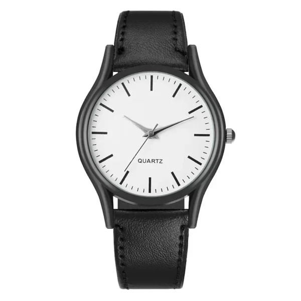 New Couples Watches Leather Strap Minimalist Fashion Quartz Wristwatches Multiple Colors for Loved Ones Gift parejas reloj